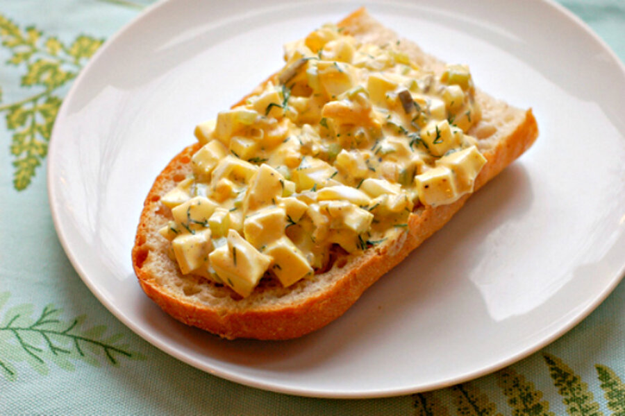 Egg salad with fresh dill and celery